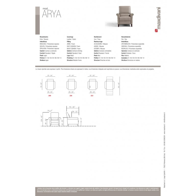 ARYA PUSHBACK RECLINER