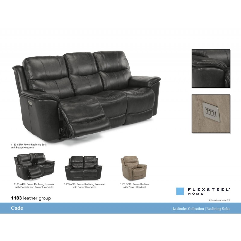 Cade Leather Reclining Sofa