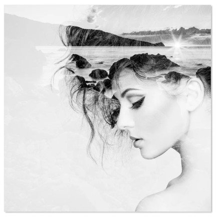 HER WHITE OVERLAY ART